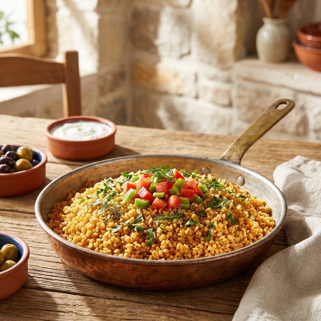 Sebzeli Bulgur Pilavı