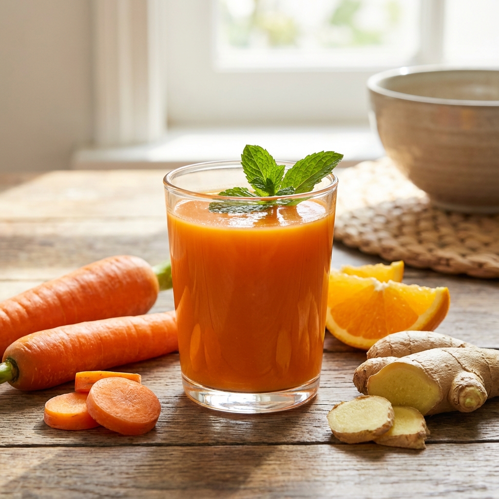 Havuç zencefil detox suyu