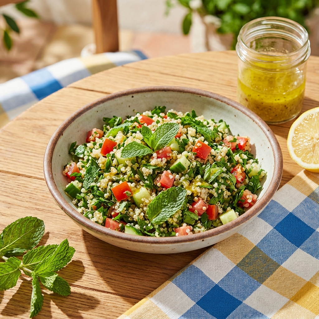 Kinoa tabbule salatası