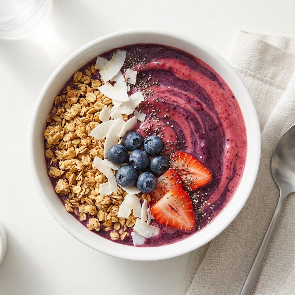 Renkli smoothie bowl